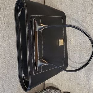 Dooney and Bourke black leather shoulder bag.